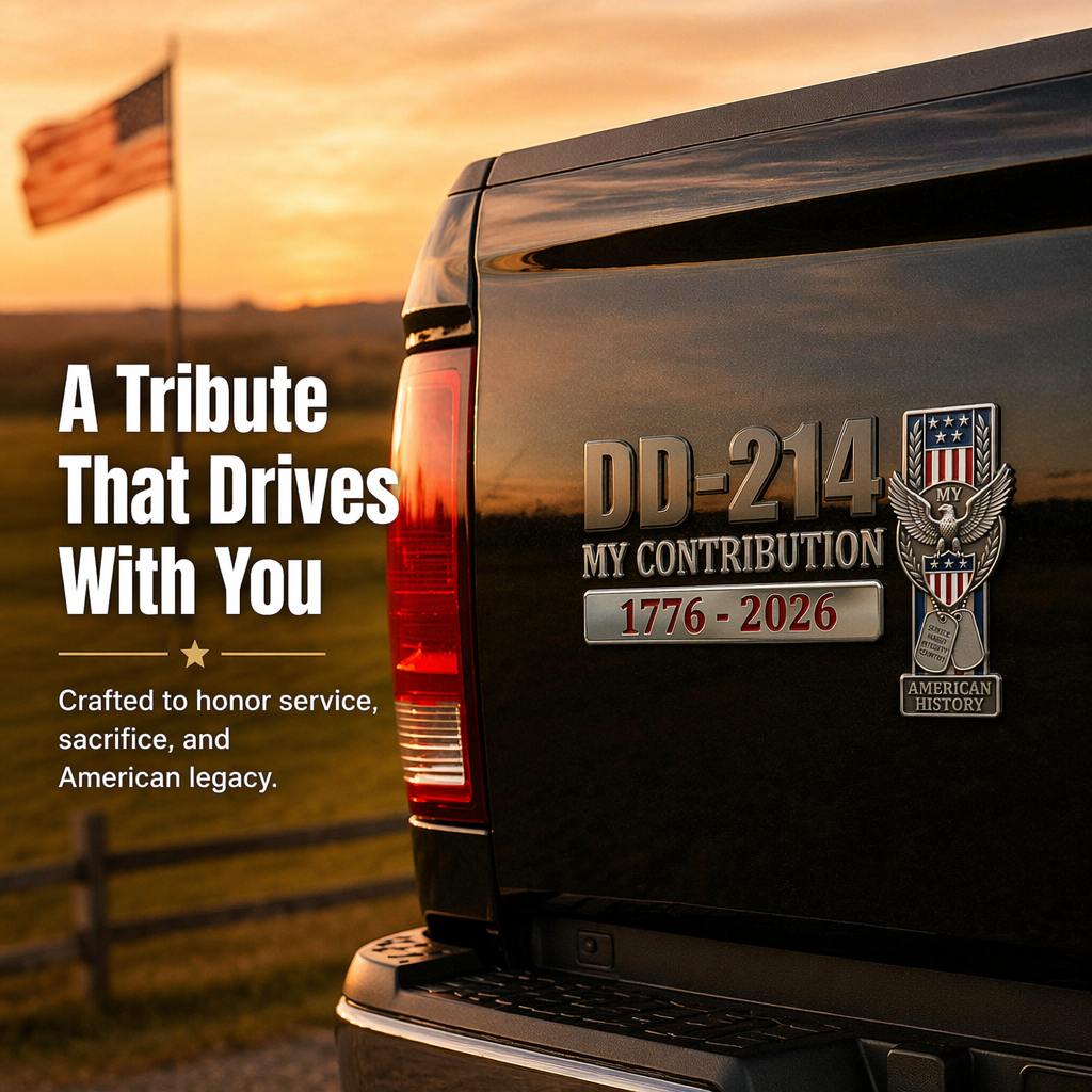 Veteran DD-214 Metal Car Emblem/Badge
