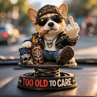 Too Old To Care Dashhoard Bobblehead