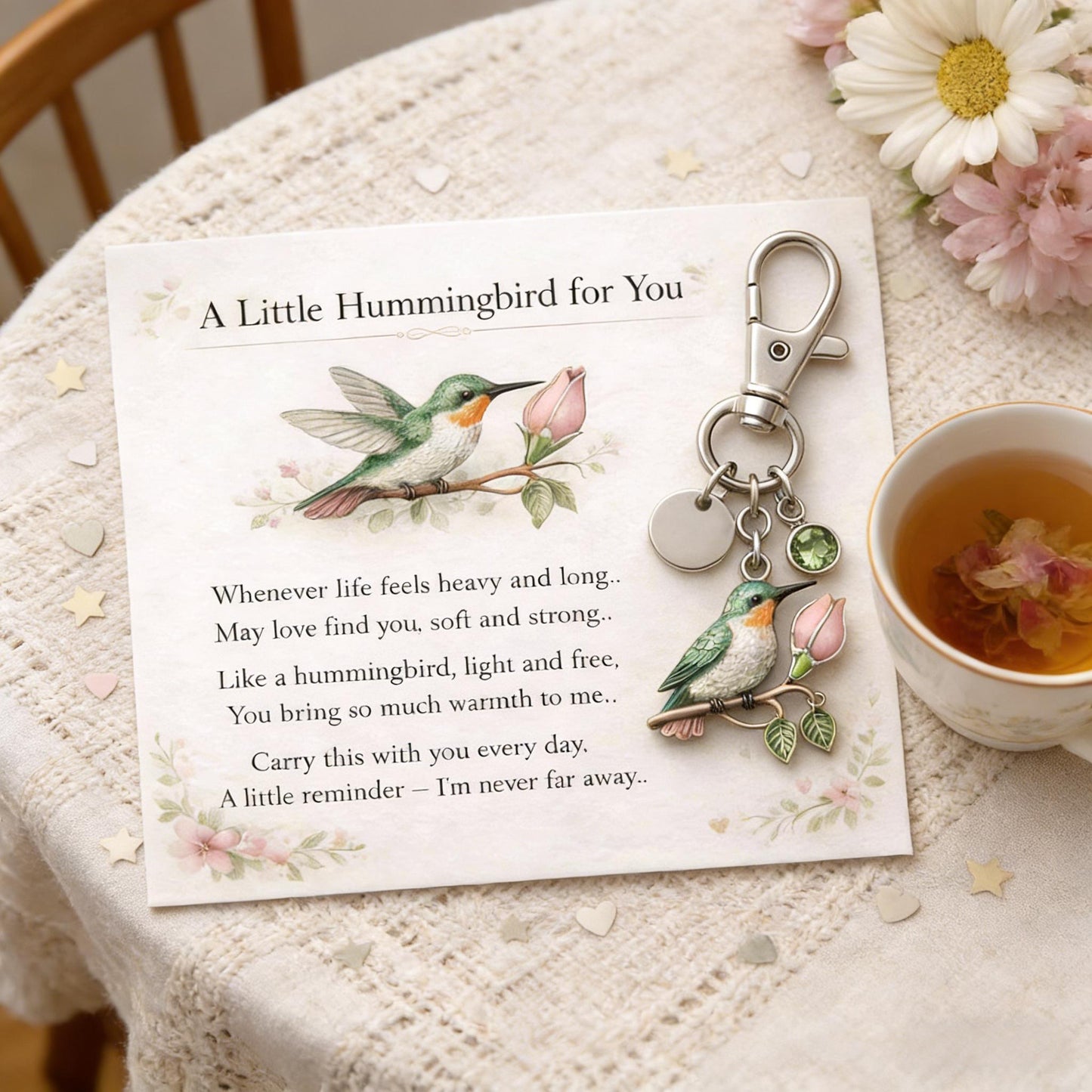 A Little Hummingbird for You keychain-A Meaningful Mother’s Day Gift Filled with Love & Comfort
