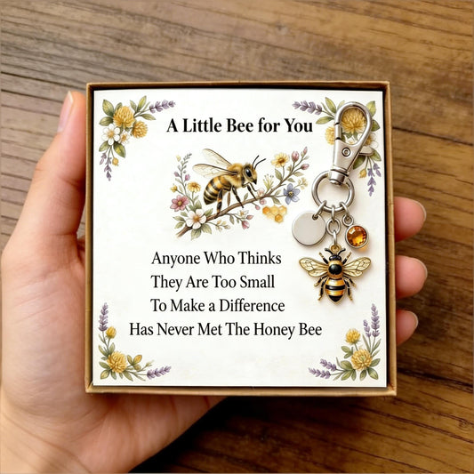 “A Little Bee for You” Inspirational Bee Keychain Gift Set
