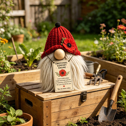 Poppy Memorial Emotional Support Gnome