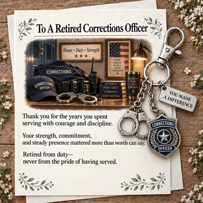 ✨ The "You Make a Difference" Retirement Appreciation Gift Set – Keychain & Greeting Card ✨