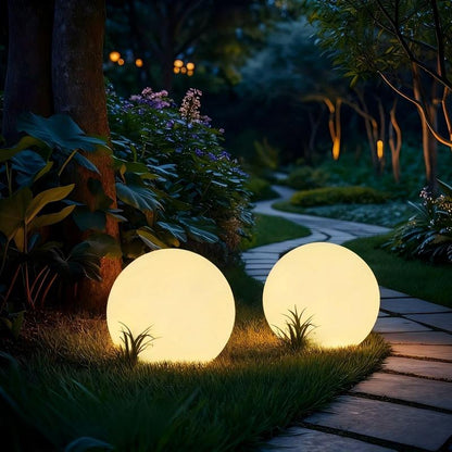 8-in Solar Globe Light Outdoor