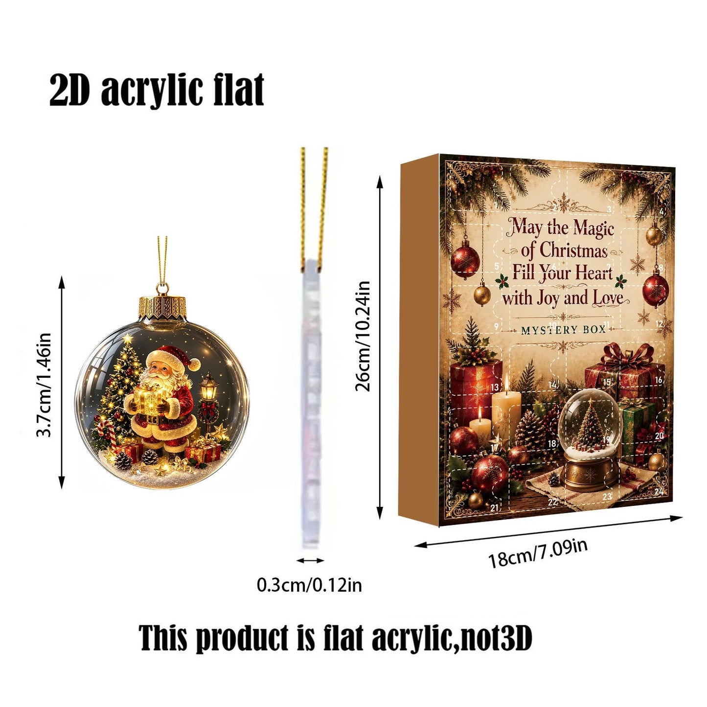 🎄 24-Day Christmas Mystery Ornament Advent Calendar
