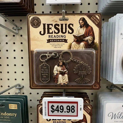 🔥Last Day 49% OFF🔥 - ✝Jesus Reading Keychain