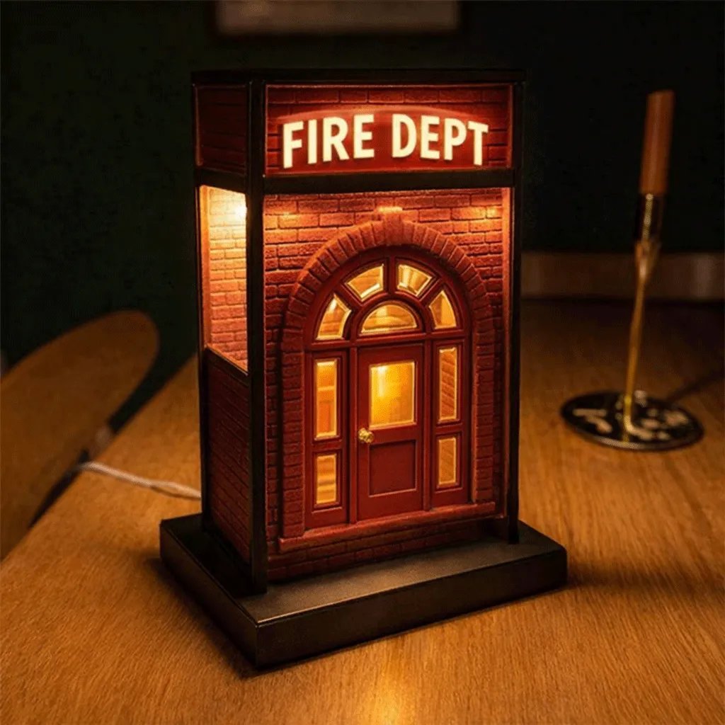 🔥 Fire Dept Vintage Lamp👩‍🚒Light Up a Story of Courage✨ Buy 2 Free Shipping