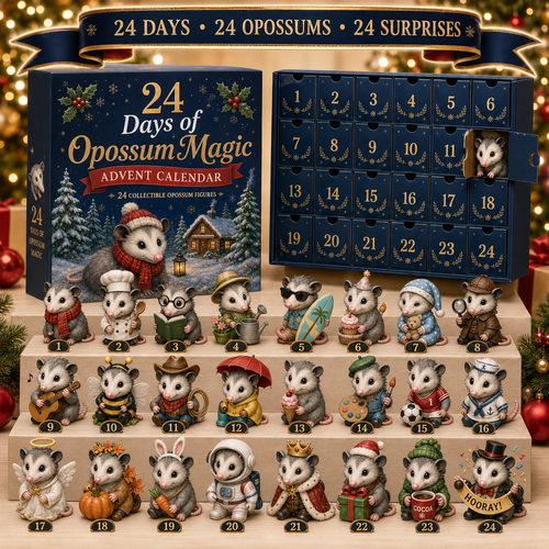 🐾 24 Days of Opossum Magic Advent Calendar – 24 Collectible Christmas Opossum Surprises