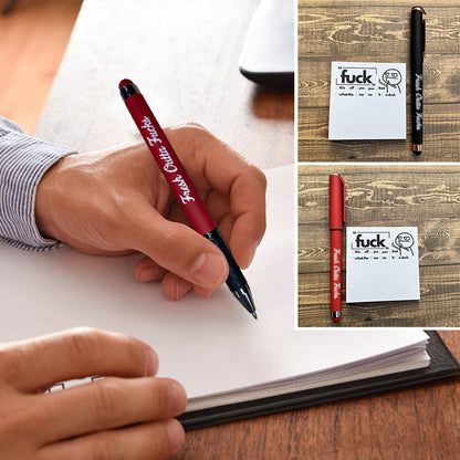 💥Last Day Promotion 49%OFF💝 【Office Spokesperson】Mental Checkout Bundle | Fresh Outta Fucks Stress-Relief Ballpoint Pen + Rant Pad