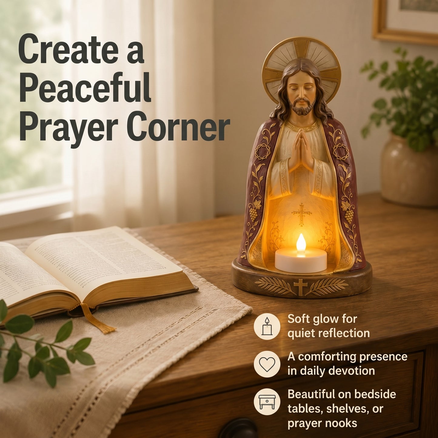 ✝️🕯Jesus & Virgin Mary Prayer Candle Holder