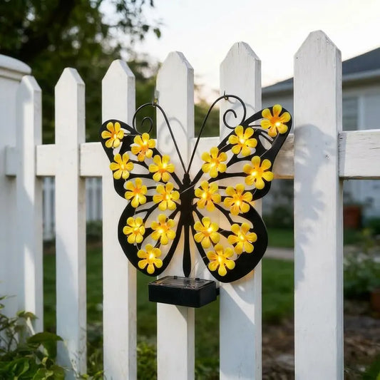 🦋Enchanting Solar-Powered Metal Butterfly Garden Light | Warm LED Outdoor Hanging Lantern