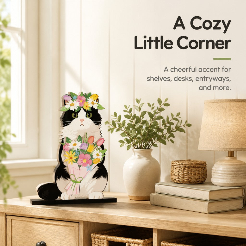 🔥 LAST DAY 49% OFF 🐾 Interchangeable Seasonal Animal Wooden Decor Set