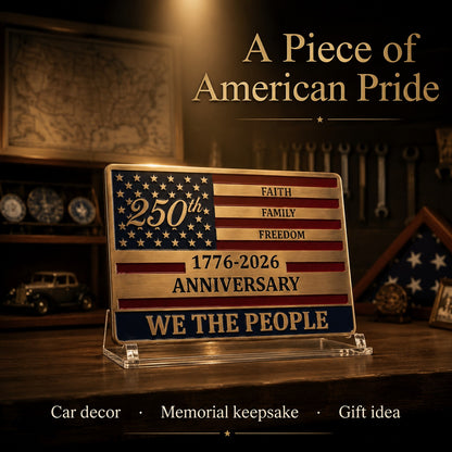 🇺🇸 Official "We The People" 250th Anniversary Premium Auto Emblem | Faith • Family • Freedom 🦅