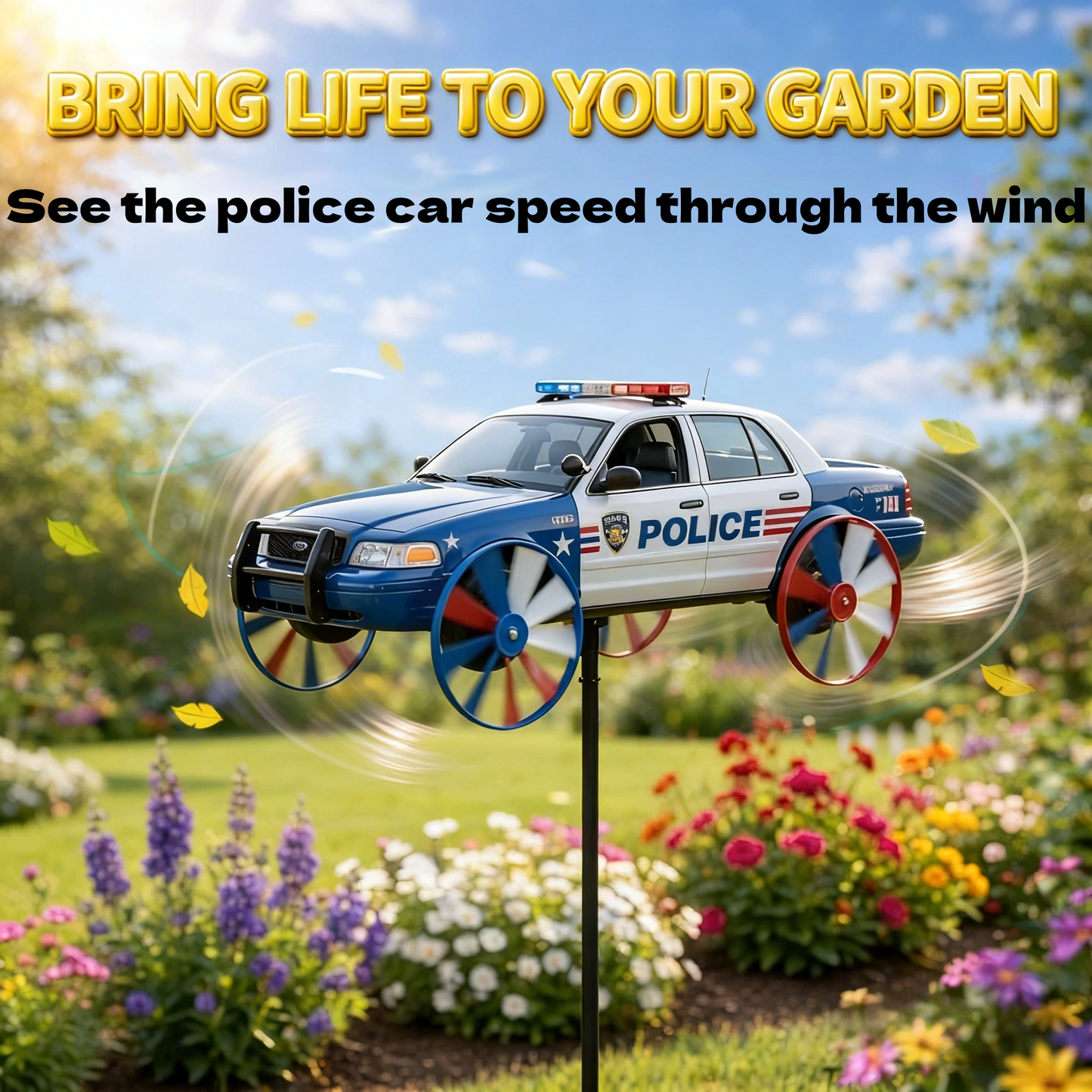 🏆Last Day Promo: 49% OFF 🎖️Police Car Garden Wind Spinner Limited Edition