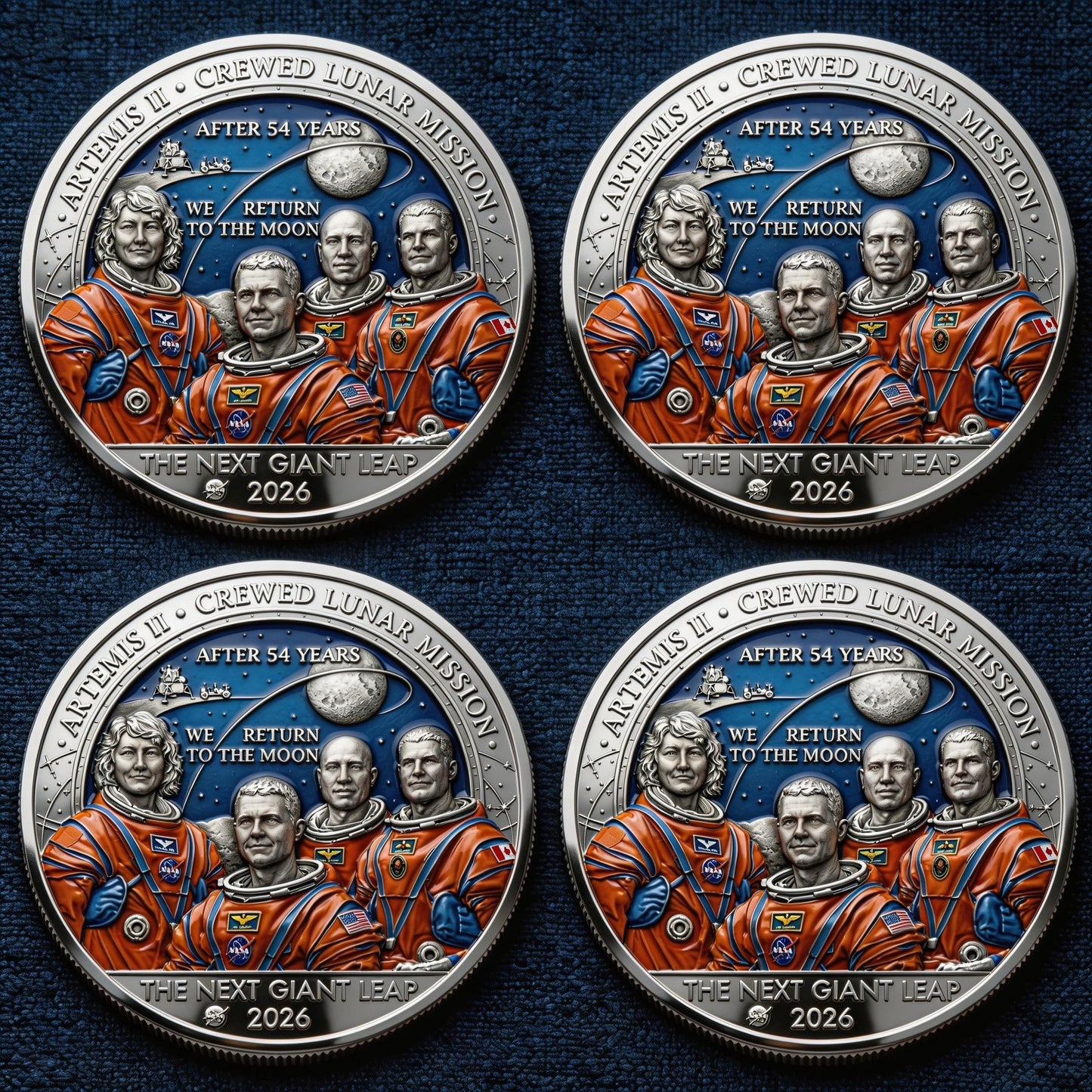 ★Artemis II • Heroic Achievement Relief Enamel Commemorative Coin★