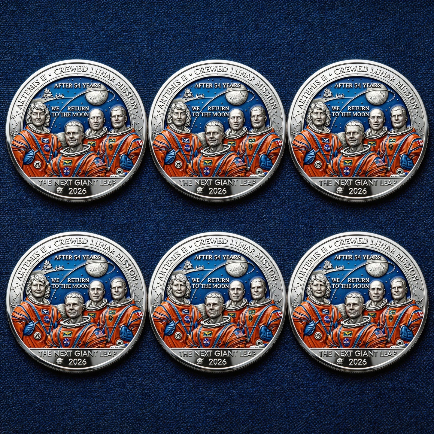★Artemis II • Heroic Achievement Relief Enamel Commemorative Coin★
