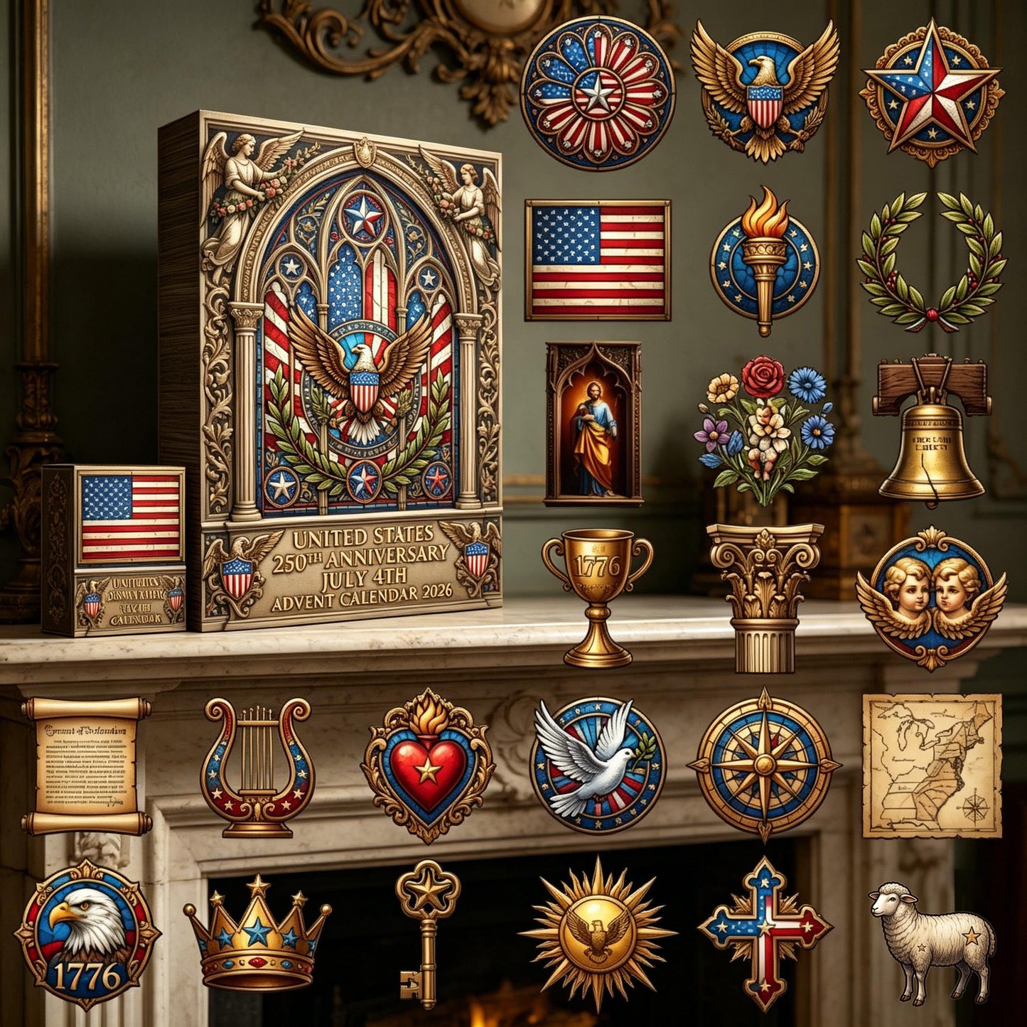 United States 250th Anniversary July 4th Advent Calendar 2026