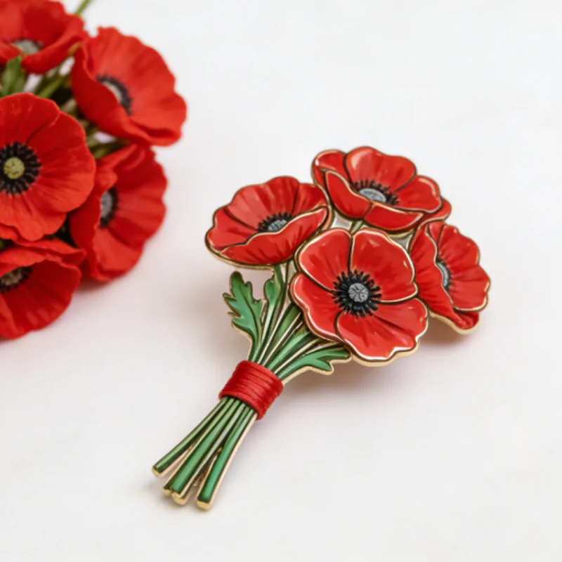 🔥Last Day 49% OFF-Unisex US Memorial Day Poppy Exquisite Brooch