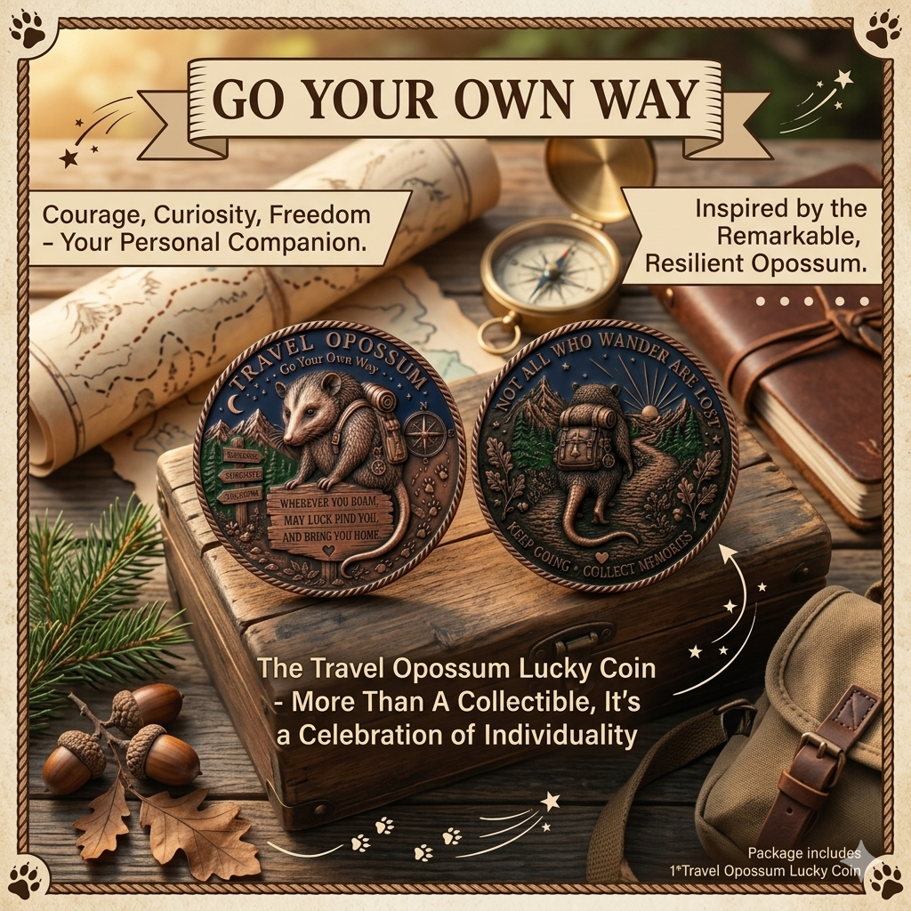 🧭 Travel Opossum Lucky Coin
