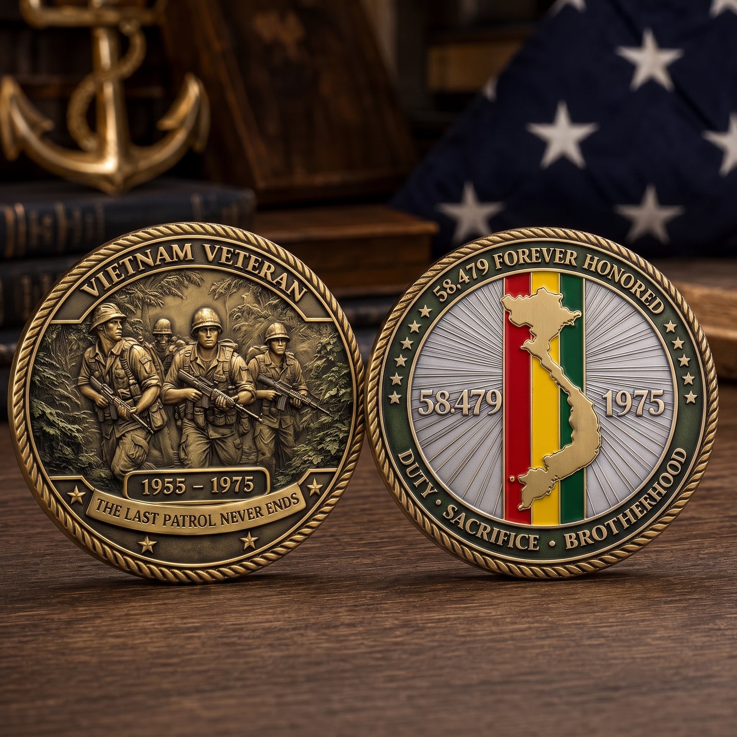US Military Challenge Coin | Enamel Commemorative Veteran Gift & Collection