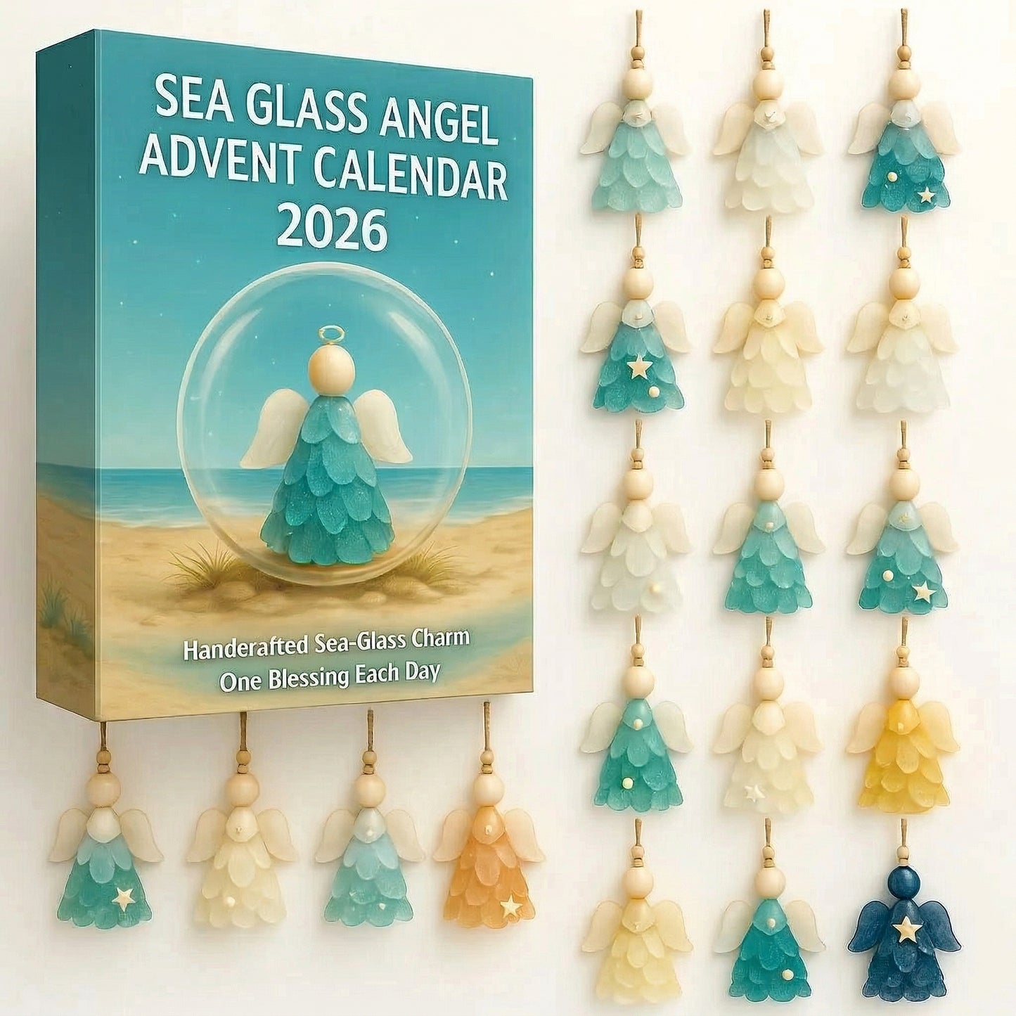 2026 Sea Glass Angel Advent Calendar – Handcrafted Daily Blessings