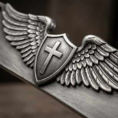 🕊️ "Guardian’s Embrace" Antique Metal License Plate Frame | Psalm 91:11