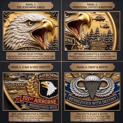 101st Airborne Division Commemorative Metal Medal