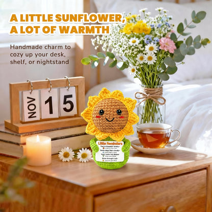 🌻The "Pocket Sunshine" Emotional Support Crochet Sunflower | Motivational Desk Buddy & Uplifting Gift