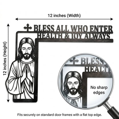 "Bless All Who Enter" - Jesus Door Frame Corner Decor 🙏✨