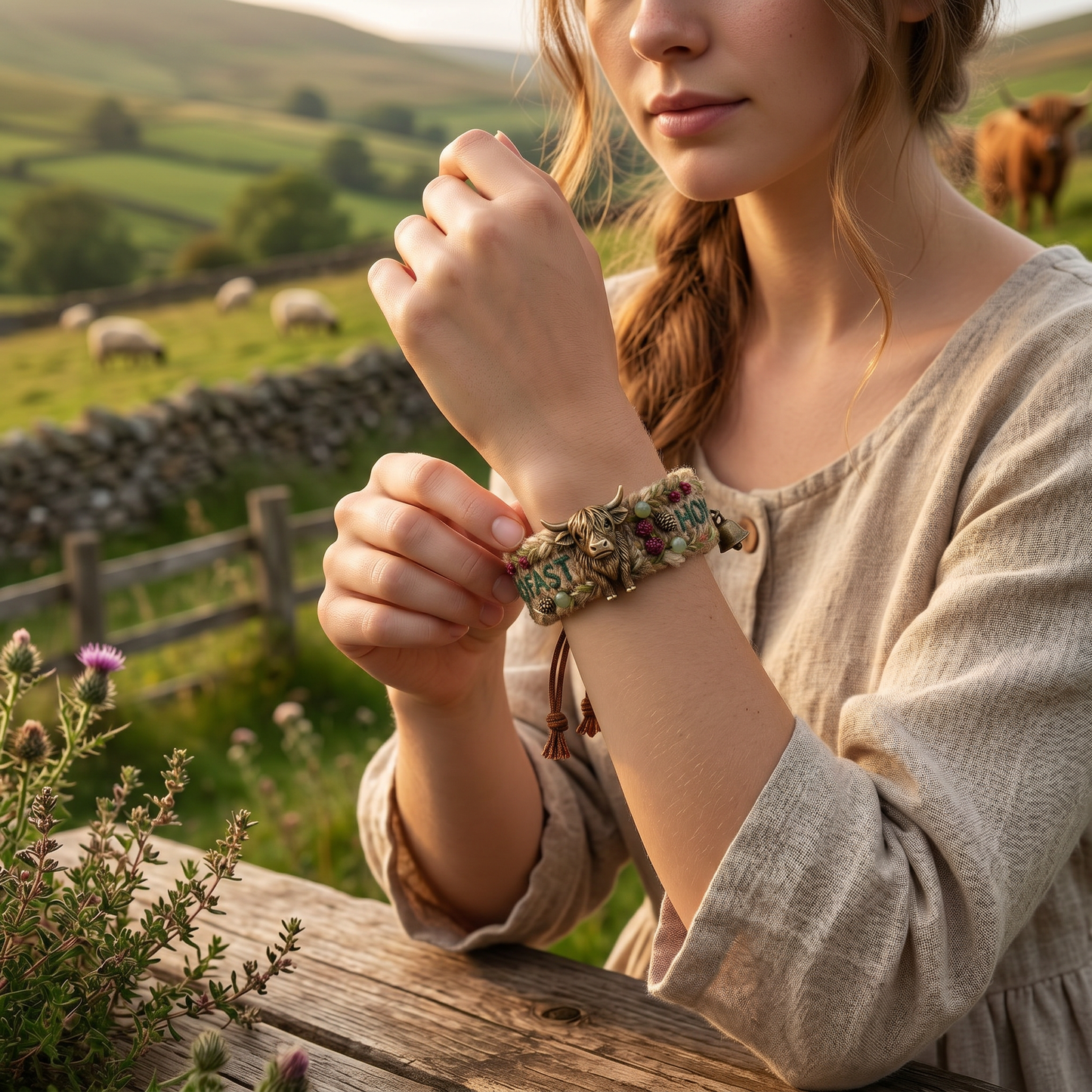 🌈🐂2026 limited edition handmade highland cow woven bracelet|🌹[Highland Bull Guardian Bracelet]