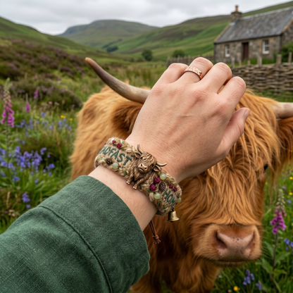 🌈🐂2026 limited edition handmade highland cow woven bracelet|🌹[Highland Bull Guardian Bracelet]