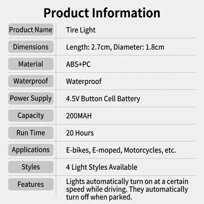LED Tire Valve Stem Lights