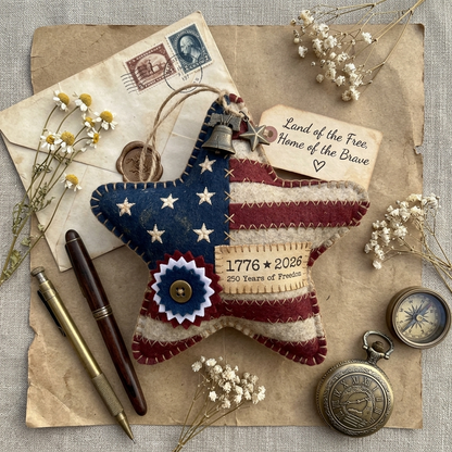 Handcrafted America 250th Anniversary Keepsake Ornaments | Rustic Patriotic Decor 🇺🇸