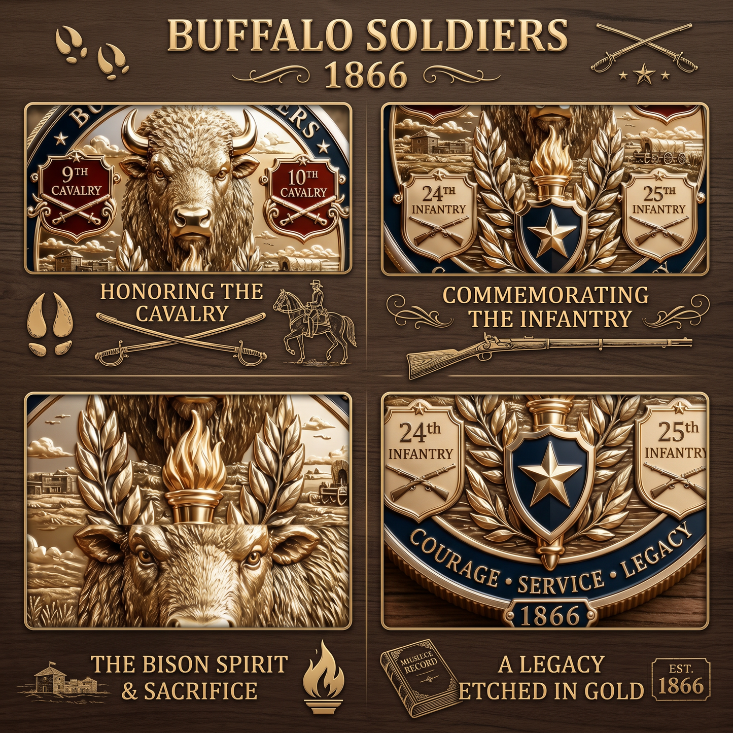 Buffalo Soldiers Commemorative Metal Medal