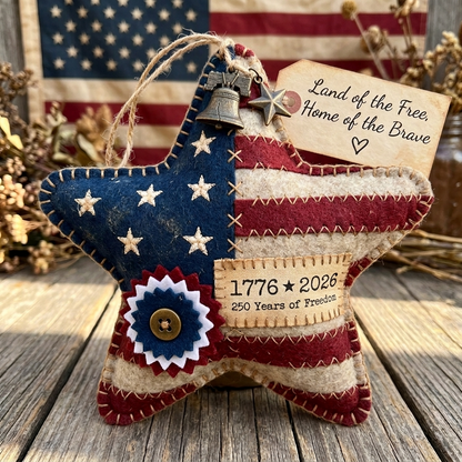 Handcrafted America 250th Anniversary Keepsake Ornaments | Rustic Patriotic Decor 🇺🇸