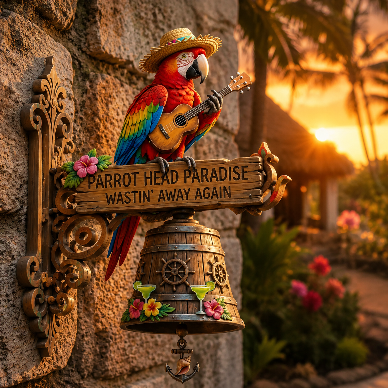 🦜Last Day 50% Off - Parrot Head Paradise Wall-Mounted Doorbell