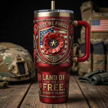 The "Lest We Forget" Patriotic Premium Tumbler - Land of the Free