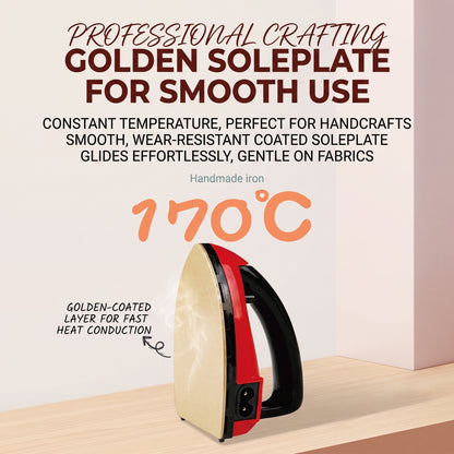 The Mighty Mini Foldable Iron ✈️🎨 | Portable Travel & Crafting Iron (Dual Voltage)