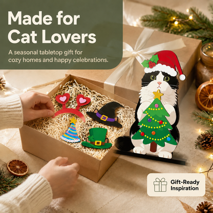 🔥 LAST DAY 49% OFF 🐾 Interchangeable Seasonal Animal Wooden Decor Set