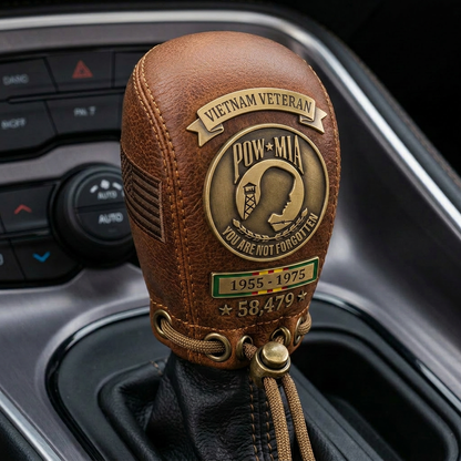 Honor & Remember: Premium POW-MIA Vietnam Veteran Gear Shift Cover 🇺🇸 (3 Colors)