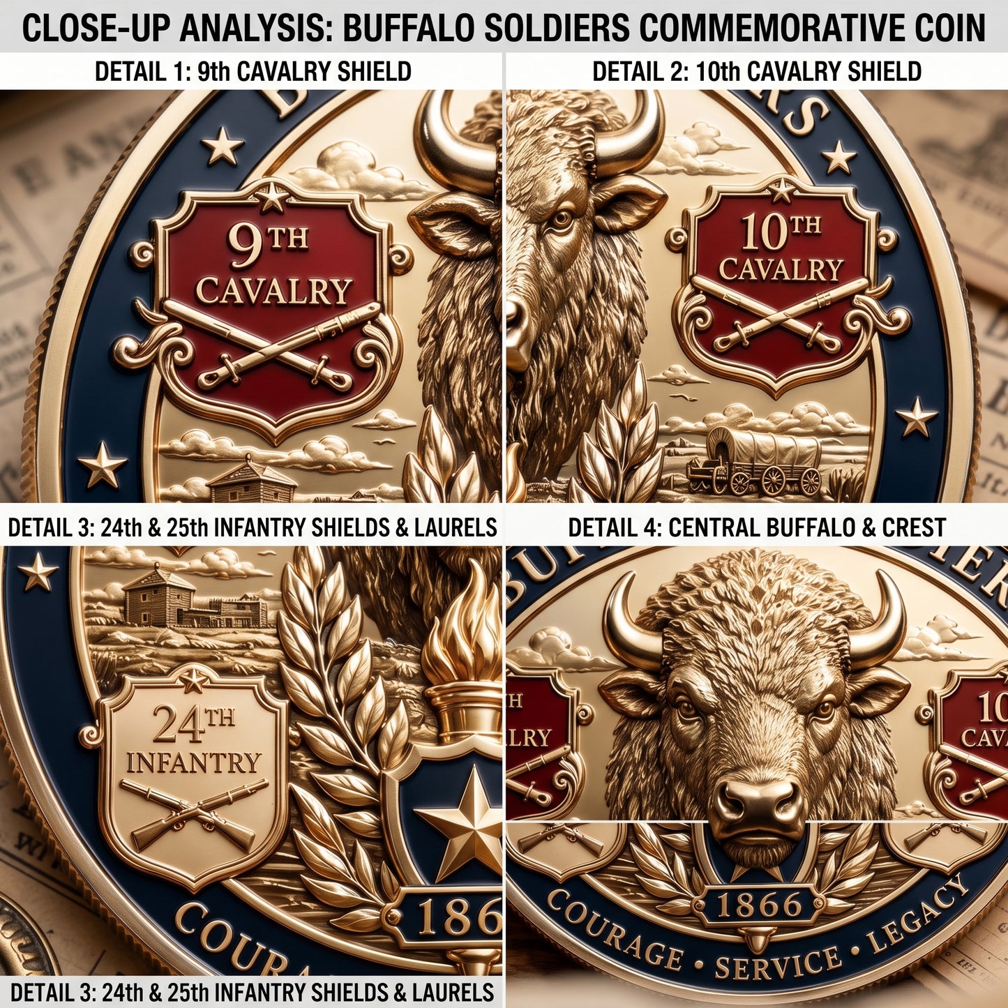 Buffalo Soldiers Commemorative Metal Medal