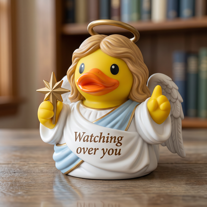 👼Angel and Devil 👿 Duck Resin Figurines🦆 - "The Devil Made Me Do It" & "Watching Over You"- Funny WFH Desk Accessories & Collectible Art