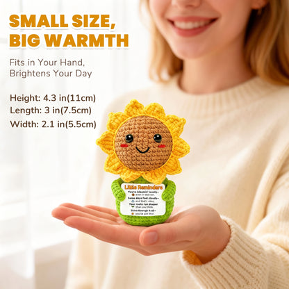 🌻The "Pocket Sunshine" Emotional Support Crochet Sunflower | Motivational Desk Buddy & Uplifting Gift