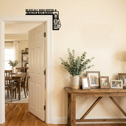 "Bless All Who Enter" - Jesus Door Frame Corner Decor 🙏✨