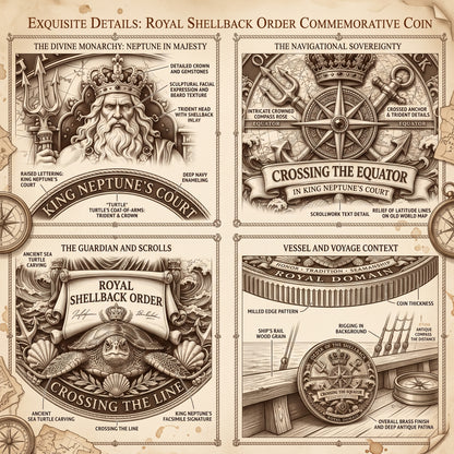 👑King Neptune’s Realm Commemorative Naval Metal Medal