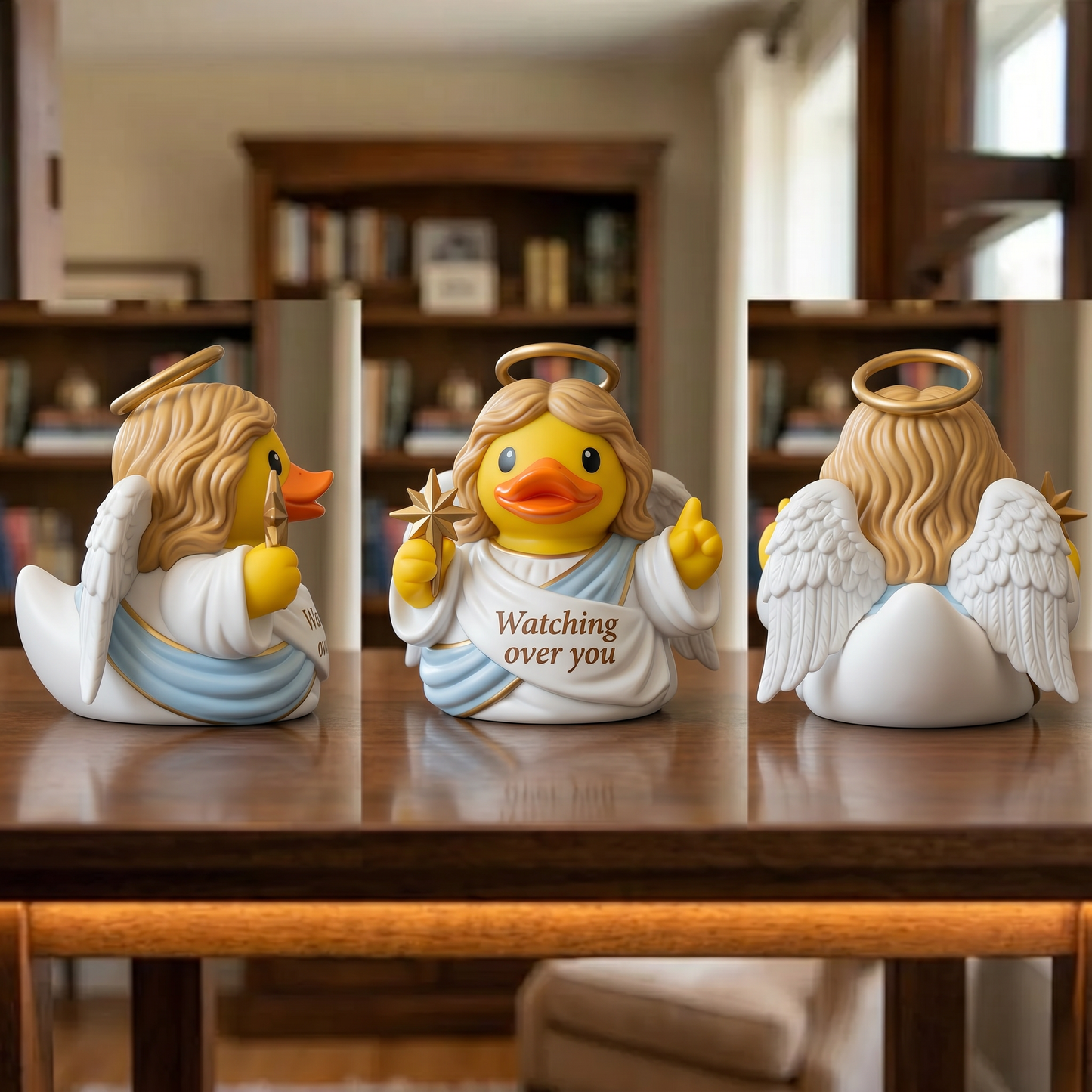 👼Angel and Devil 👿 Duck Resin Figurines🦆 - "The Devil Made Me Do It" & "Watching Over You"- Funny WFH Desk Accessories & Collectible Art