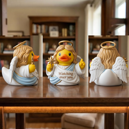 👼Angel and Devil 👿 Duck Resin Figurines🦆 - "The Devil Made Me Do It" & "Watching Over You"- Funny WFH Desk Accessories & Collectible Art