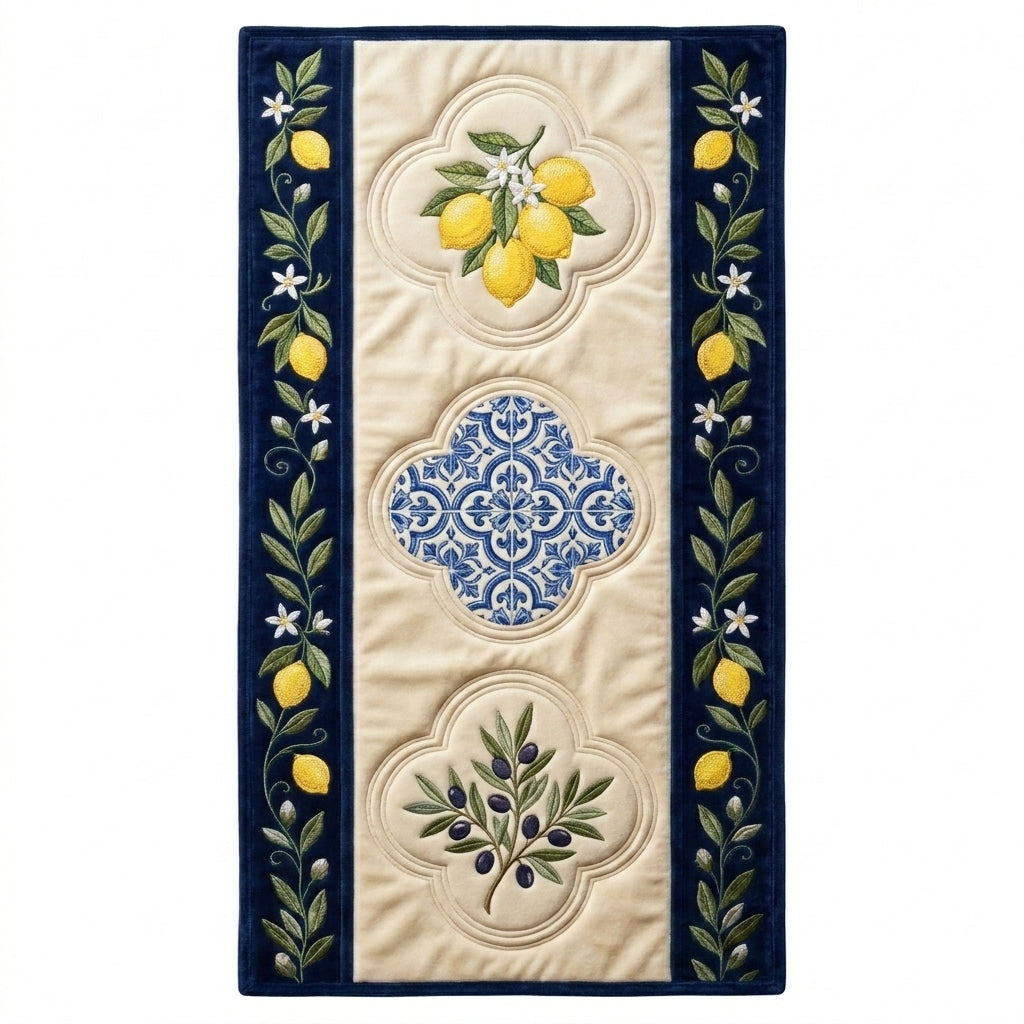 💖Mediterranean Fresh Lime Special Offer- Elegant Floral Premium Table Runner - Everyday Dining & Decor