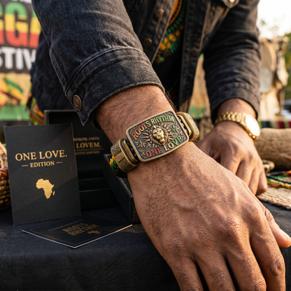 African Vintage Roots Rhythm One Love Commemorative Braided Bracelet