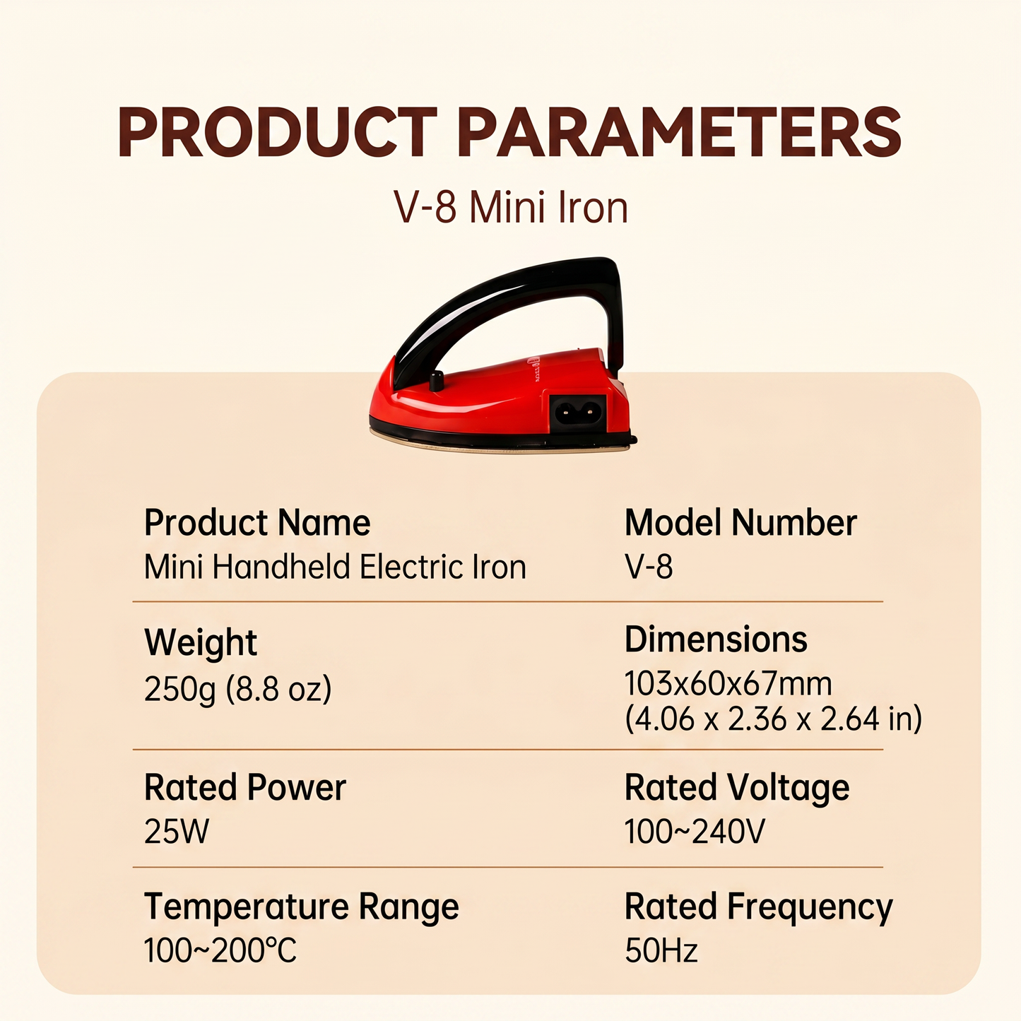 The Mighty Mini Foldable Iron ✈️🎨 | Portable Travel & Crafting Iron (Dual Voltage)