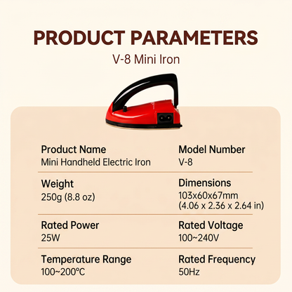 The Mighty Mini Foldable Iron ✈️🎨 | Portable Travel & Crafting Iron (Dual Voltage)